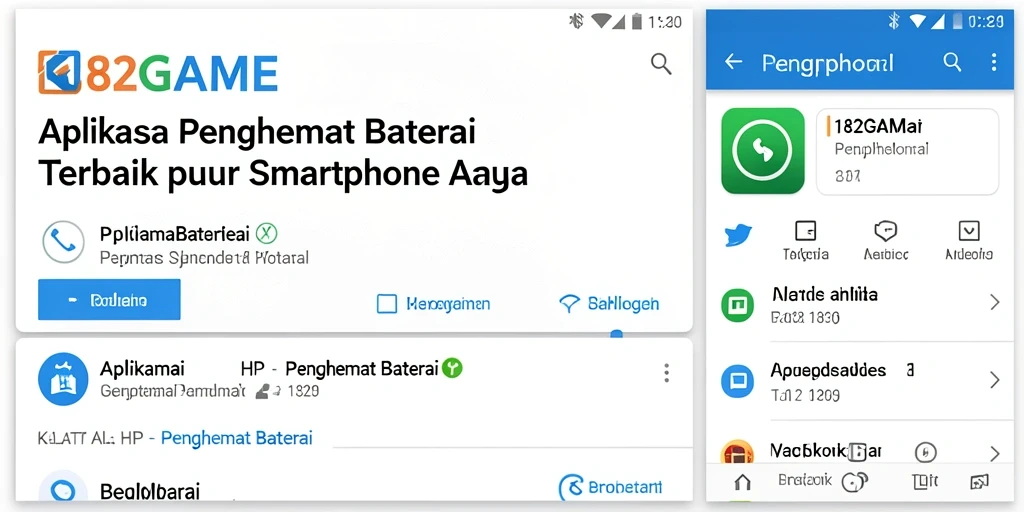 Screenshot antarmuka 182GAME menampilkan fitur penghemat baterai yang intuitif.