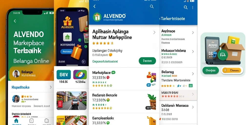 Antarmuka ALVENDO yang menarik dan mudah digunakan untuk berbelanja.