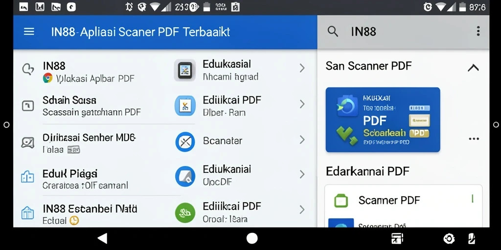 Antarmuka pengguna IN88 yang sederhana dan fungsional untuk Scanner PDF.