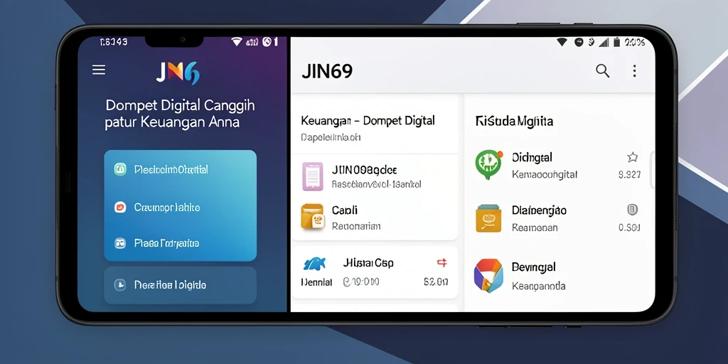 Tampilan antarmuka JIN69 yang sederhana dan fungsional untuk Dompet Digital.