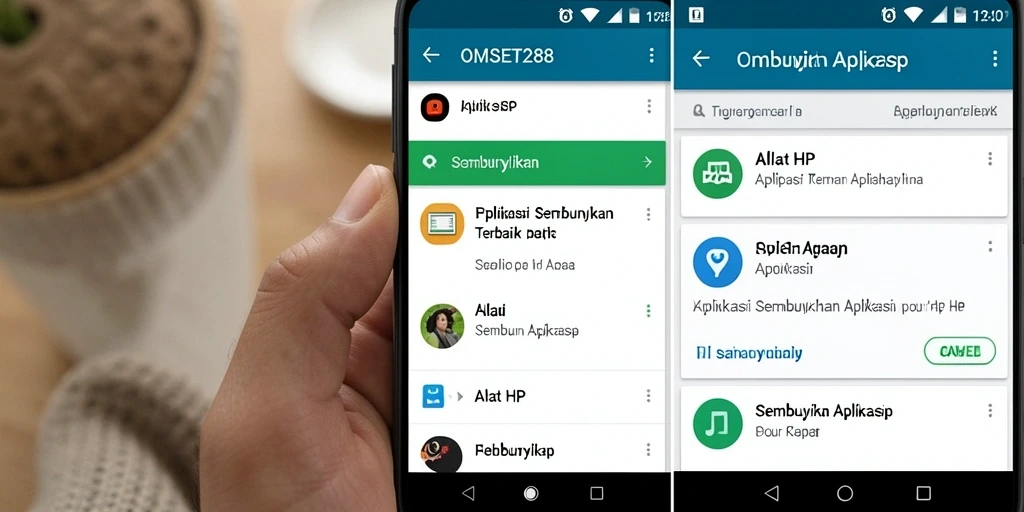 Antarmuka utama OMSET288 yang sederhana dan efektif untuk menyembunyikan aplikasi.