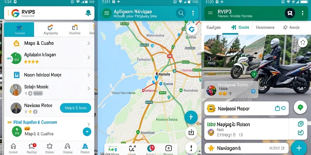 Antarmuka aplikasi RVIP3 dengan fungsi navigasi motor yang intuitif.