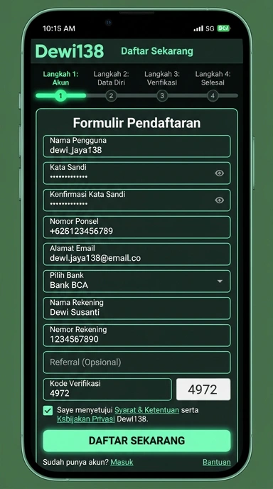 Panduan Lengkap Registrasi Akun dewi138