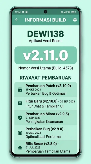 Riwayat Versi Aplikasi dewi138 untuk Android